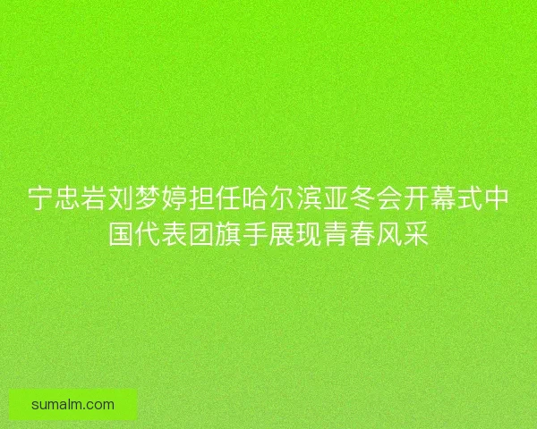 宁忠岩刘梦婷担任哈尔滨亚冬会开幕式中国代表团旗手展现青春风采
