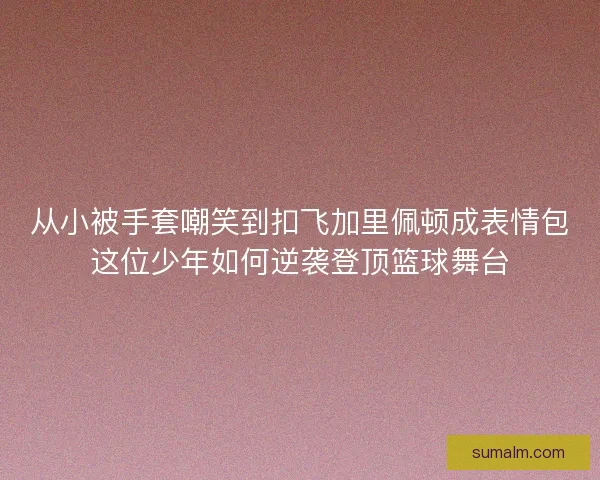 从小被手套嘲笑到扣飞加里佩顿成表情包这位少年如何逆袭登顶篮球舞台 从小被手套嘲笑到扣飞加里佩顿成表情包这位少年如何逆袭登顶篮球舞台